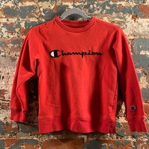 Kids Red Champion Sweatshirt